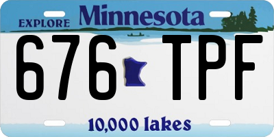 MN license plate 676TPF