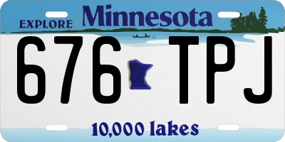 MN license plate 676TPJ