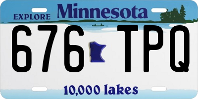 MN license plate 676TPQ