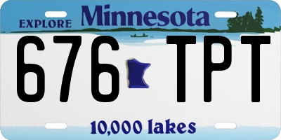 MN license plate 676TPT