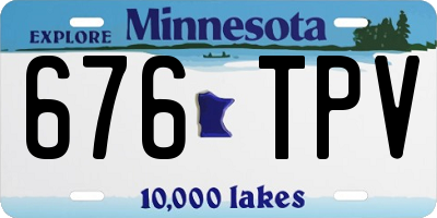 MN license plate 676TPV