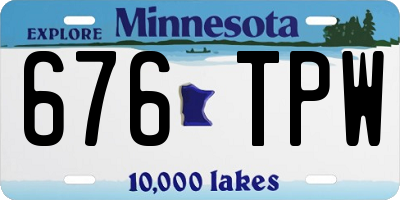 MN license plate 676TPW