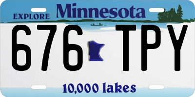 MN license plate 676TPY