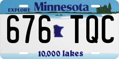 MN license plate 676TQC
