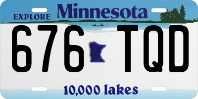 MN license plate 676TQD