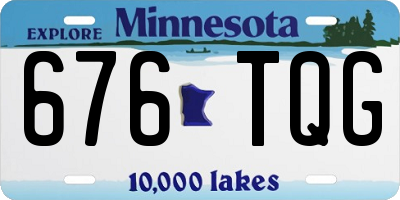 MN license plate 676TQG