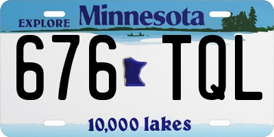 MN license plate 676TQL