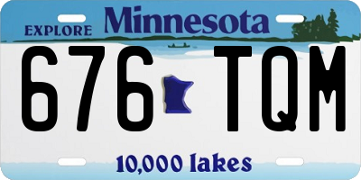 MN license plate 676TQM