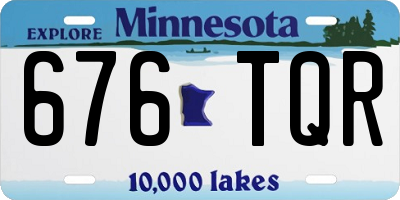 MN license plate 676TQR