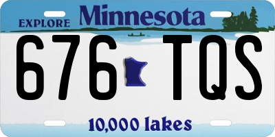 MN license plate 676TQS