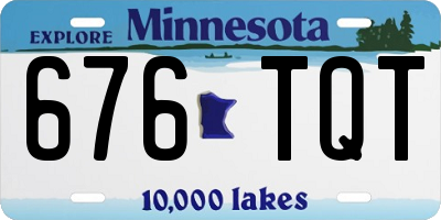 MN license plate 676TQT