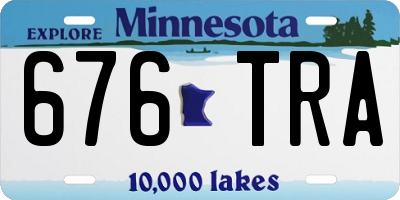 MN license plate 676TRA