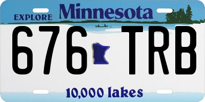 MN license plate 676TRB