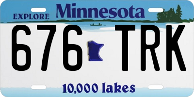 MN license plate 676TRK