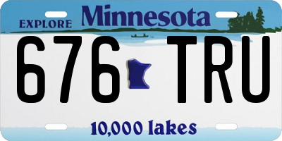 MN license plate 676TRU