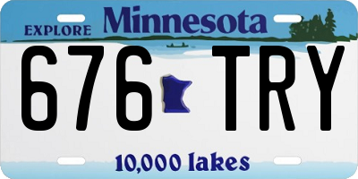 MN license plate 676TRY