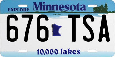 MN license plate 676TSA