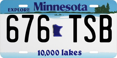 MN license plate 676TSB