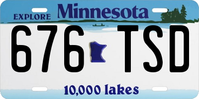 MN license plate 676TSD