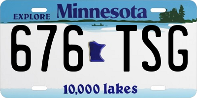 MN license plate 676TSG