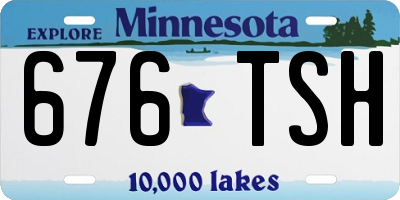 MN license plate 676TSH