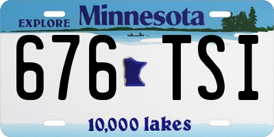 MN license plate 676TSI