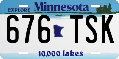 MN license plate 676TSK