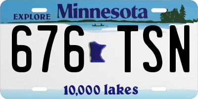 MN license plate 676TSN