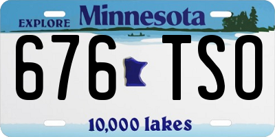 MN license plate 676TSO