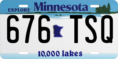 MN license plate 676TSQ