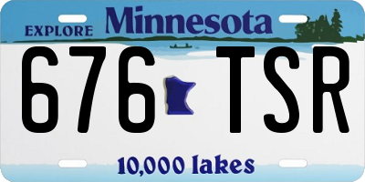 MN license plate 676TSR