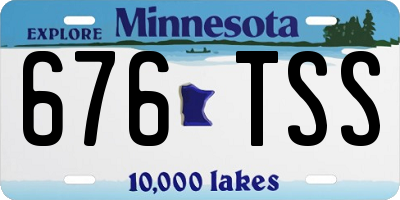 MN license plate 676TSS
