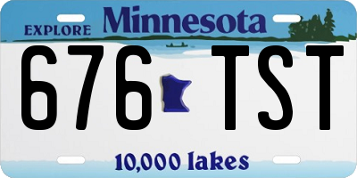 MN license plate 676TST