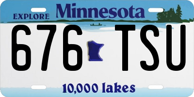 MN license plate 676TSU