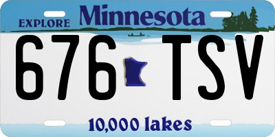 MN license plate 676TSV