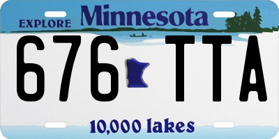 MN license plate 676TTA