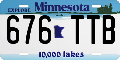 MN license plate 676TTB