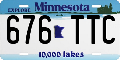 MN license plate 676TTC