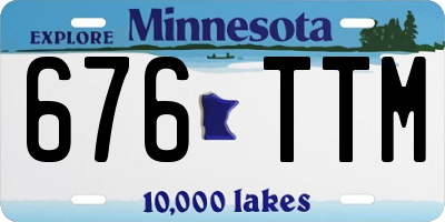 MN license plate 676TTM