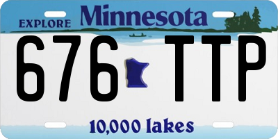 MN license plate 676TTP