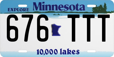 MN license plate 676TTT