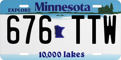 MN license plate 676TTW