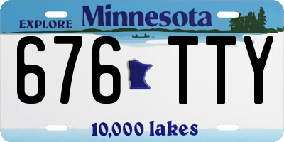 MN license plate 676TTY