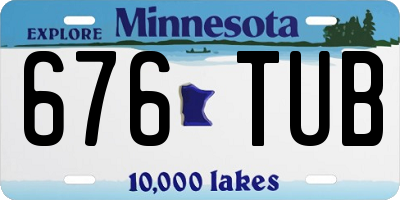 MN license plate 676TUB