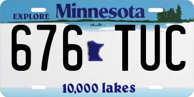 MN license plate 676TUC