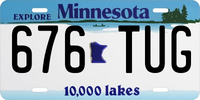 MN license plate 676TUG