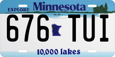 MN license plate 676TUI