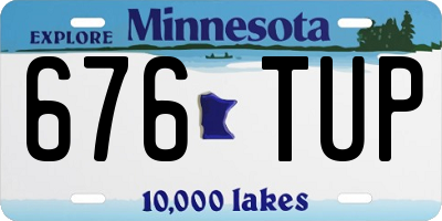 MN license plate 676TUP