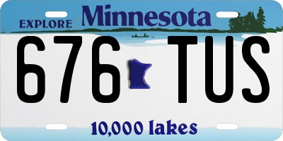 MN license plate 676TUS