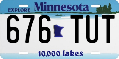MN license plate 676TUT